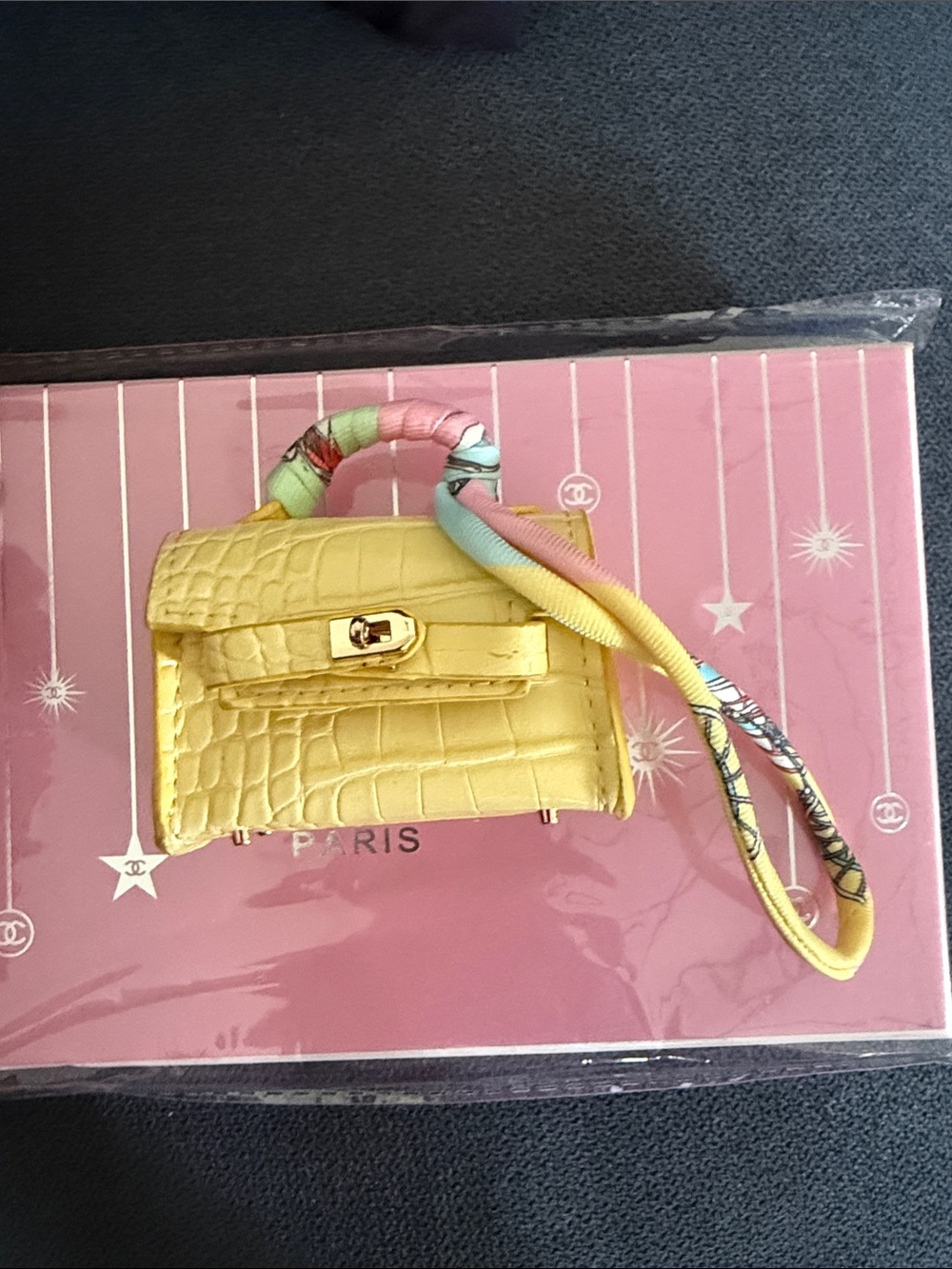 Yellow Mini Birkin looking likebag Charm
